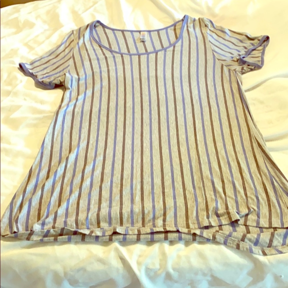 LuLaRue XL Classic, Gray w/blue/brown stripes